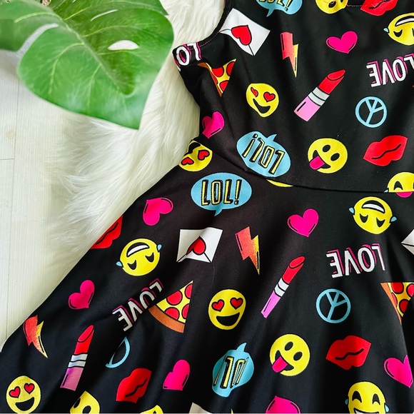 Reversible Fit And Flare Emoji Dress, 12 - Picture 3 of 11